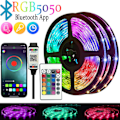 Miniatyrbillede 1 af 5: 3M 360 RGB 5050 SMD Smart Bluetooth LED-båndlys med fjernbetjening + APP-synkronisering med musikrytmefunktion