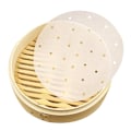 Miniatyrbillede 3 af 3: 100 stk. Airfryer Perforeret Bagepapir 6 Tommer Airfryer Foring/Bambus Damppapir Perforeret Bagepapir