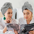 Miniatyrbild 3 av 5: Mikrofiber Hårhandduk Wrap för Kvinnor, 2-pack 10 tum X 26 tum Su