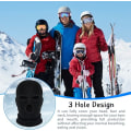 Pikkukuva 3 / 5: Neulotu kasvobalaclava 3-reikäinen kasvobalaclava kokokasvobalaclava