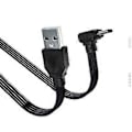 Miniatyrbild 5 av 5: USB till Typ C Laddningskabel Datakabel Strömförsörjningskabel för Spelkonsoler Fläkt Leksak Stödjer 480Mbps Dataöverföring 10cm Upward bend