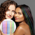 Miniatyrbillede 4 af 5: Hår Tinsel, 10 farver Tinsel Hår Extensions Multi-farver Lige Højdepunkt Parykker Hår Sparkle Extension Til Piger Kvinder