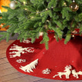 Pikkukuva 1 / 5: Punainen joulukuusen hame 92cm 36 tuumaa Suuri joulukuusen hameet Matto Xmas H