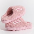 Miniatyrbilde 5 av 5: Rosa, fluffy tøfler plysj tøfler (varme vintertøfler) for meg