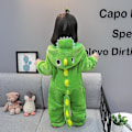 Pikkukuva 3 / 5: Dinosaurus vauvan vaatteet Yksi pala Miehet ja naiset Vauva Piirretty Pyjama