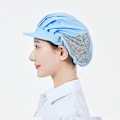 Pikkukuva 1 / 2: Keittiöhattu Mesh Kokin Hattu Puoli Mesh 2kpl Unisex Mob Cap Teollisuustyöpaja Suojaava Työskentely Joustava Keittiöhattu（B）