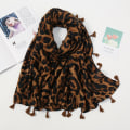Miniatyrbillede 1 af 5: Leopard Print Dame Sjal - Pashmina Sjal Tørklæder Charpe