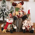 Miniatyrbillede 1 af 5: Juleplys 3PCS/Sæt Super Nuttet Siddende Julemand Snemænd R