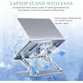 Miniatyrbillede 2 af 5: Bærbar computer stand, justerbar notebook stand, ergonomisk computer stand til skrivebordet