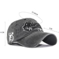 Pikkukuva 3 / 5: Baseball-lippis, unisex vintage-farkkulippis, säädettävä lippis, hiphop-muoti, snapback-urheilulippis, kirjailtu kirjaimet, rekkakuskin moottoripyörälippis, musta