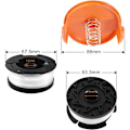 Miniatyrbilde 2 av 5: Trimmer Line Spool for Black and Decker Trimmers, 6 Trimmer Line Spool med 1 Spool Cover og 1 Spring