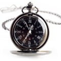 Miniatyrbillede 1 af 4: Lommeur Quartz Lommeur Klassisk Retro Romertal Lommeur Sort
