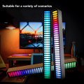 Miniatyrbillede 4 af 5: Stemmeaktiveret pickup-rytmelys 32-bit musikniveauindikator med RGB-musiklydstyring Audio Spectrum RGB-lys LED（sort）