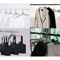 Miniatyrbilde 4 av 5: 6 Pakk Foldbare Kleshengere i Plast, Vindtette/Plassbesparende, Reise C