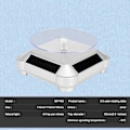 Miniatyrbild 4 av 5: Solcellsdisplayställ Snurrbord, Batteridubbel Använd Roterande Display Silver