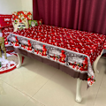 Miniatyrbillede 1 af 4: Juledug, 180 x 150 cm Rektangulær Lang Juledug