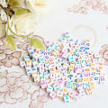 Miniatyrbillede 3 af 5: 500 stk. bogstavperler, plastbogstaver, enkeltbogstavperler til kortfremstilling, smykkefremstilling, A-Z, terningperler, størrelse 6*6mm