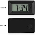 Miniatyrbild 5 av 5: 2 st elektroniska klockor - MiniUltra-tunn fordonsinstrumentpanelsklocka med självhäftande dyna LCD digital datumtidskalenderdisplay för hem, kontor, bilinstrumentpanel, 7,8 × 4 × 1,4 cm, utan batteri