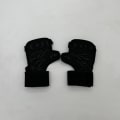 Miniatyrbillede 3 af 5: 1 par sorte handsker til mænd, åbne træningshandsker i sort til CrossFit, vægttræning,