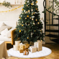 Miniatyrbillede 3 af 5: 120cm Juletræsskørt, Hvid Kunstig Pels Juletræsmåtte med
