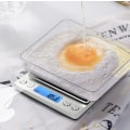 Miniatyrbillede 6 af 6: Rustfrit elektronisk køkkenvægt 1g præcision digital fødevarevægt baggrundsbelyst LCD-display hærdet glas