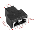 Pikkukuva 3 / 5: 6 kpl RJ45-jakajaliittimen sovitinta 1-2 LAN Ethernet -jakajaan