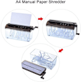 Miniatyrbilde 5 av 5: A4-papirshredder - manuell håndpapirshredder for dokumenter - håndlaget