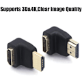 Pikkukuva 2 / 4: HDMI-sovitin 90 astetta ja 270 astetta kulmassa oleva HDMI-liitin oikea