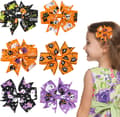 6-pack Halloween hårnålar Pumpa fladdermus hårnålar Flickor accessoarer