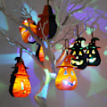 Miniatyrbild 4 av 5: 4 st Halloween pumpa lykta dekorationer
