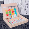 Miniatyrbillede 2 af 5: Montessori Læring Legetøj Slide Puslespil Farve & Form Matching Brai