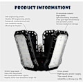 Miniatyrbillede 3 af 3: Fuld spektrum 4+1 35w 72led plantevækstlampe til indendørs planter hydroponics, sort