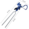 Miniatyrbilde 2 av 5: 2 stk fiskestangstativ for fiske, rustfritt stål 360° justerbar