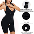 Miniatyrbillede 3 af 5: Taljetræner Bodysuit Til Kvinder Mavekontrol Fuld Krops Shaper Åben Buste Shapewear Lår Slankere Korset（L Sort）