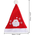 Miniatyrbilde 2 av 5: (Sett med 3) Brodert plysjnisselue for voksne - Unisex nisse