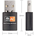 Miniatyrbillede 2 af 5: Usb Wifi Adapter 600mbps, Usb 3.0 Trådløs Netværks Wifi Dongle Med 5dbi Antenne, Dual Band 2.4g/5g Til Pc