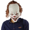 Miniatyrbild 5 av 5: Läskig clown latexmask Joker läskig läskig Halloween kostym rekvisita