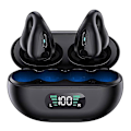 Miniatyrbillede 1 af 5: Q80 Bluetooth 5.3 Headset Clip On Ear Bone Conduction Digital Display