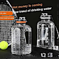 Pikkukuva 3 / 5: 1600ml Tritan Urheilupullo Iso Kuntosalipullo BPA-vapaa 1 Gallonan Vesipullo