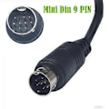 Pikkukuva 5 / 5: 9-nastainen 9Pin S-video Mini Din -sovitin Jatkojohto Suora/Kulma S Video 9P 9-nastainen Mini DIN -videokaapeli 1.8 meters double bend
