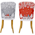 Miniatyrbild 1 av 5: Julstolsöverdrag, 2 st julstolsöverdrag tomtestolryggöverdrag juldekoration matstolsöverdrag julstolsöverdrag för jul