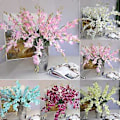 Miniatyrbillede 3 af 5: Kunstig blomst til hjemmet og bryllup, A4 lilla orkidé enkelt stilk