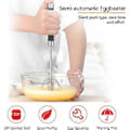 Miniatyrbilde 2 av 5: Push Whisk, Halvautomatisk Eggvisp, Roterbar Visp i Rustfritt Stål