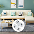 Miniatyrbillede 5 af 5: 4 stk. modulært sofastik, højkvalitets metalsofaslås, til to-personers sofa (sort, stor)