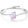 Miniatyrbillede 1 af 5: 1 stk. Armbånd Femme Forsølvet Justerbar Hjerte Smykker Armbånd