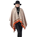 Miniatyrbild 5 av 5: Ponchos för kvinnor Oversized vinterscarf Stickade Ponchos Capes Damsjalar Varm bärbar filt hoodie（P380）