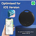 Pikkukuva 3 / 5: Älykäs Air Tracker -tunniste (vain iOS) Bluetooth-esineiden löytäjä, yhteensopiva Apple Find My:n kanssa (vain iOS - MFI-sertifioitu) Musta