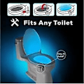 Pikkukuva 3 / 3: Yövalo gadget wc-istuimeen, hauska led-liiketunnistinvalo wc-istuimiin, kylpyhuoneen lisävarusteet, valaistus, erikoislahjat