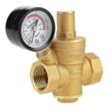 Miniatyrbilde 1 av 5: Dn25 Justerbar Vann Trykk Reduserende Regulator, Messing Vann Trykk Reduserende Ventil + Manometer Vann Trykk Måler
