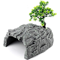 Miniatyrbillede 1 af 5: Reptil skjulested skildpadde bur kunstig plante befugtet habitat D